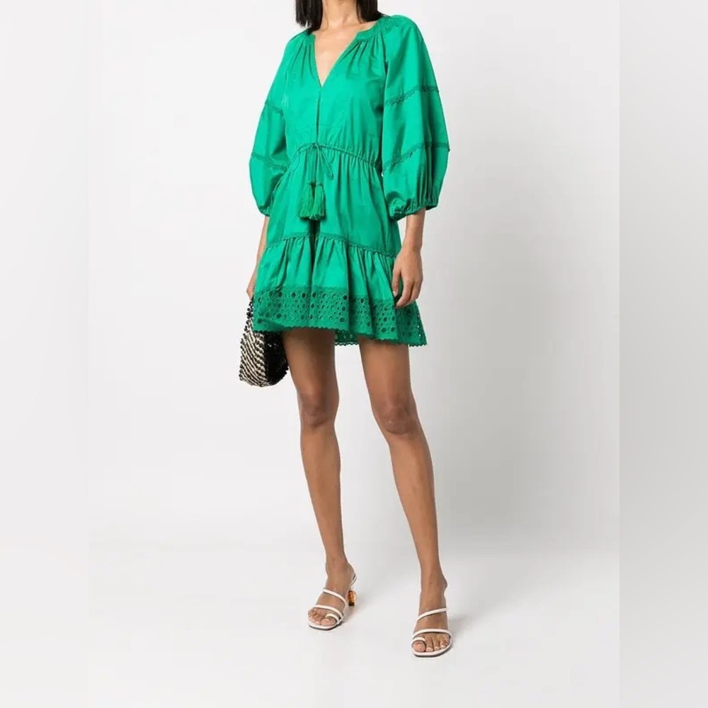 *Locate Alexis Daksha Ruffle Scallop-Trim Dress